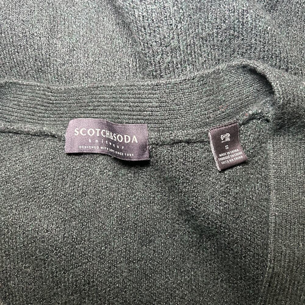 Scotch &‎ Soda Mens Relaxed Soft Knit Cardigan Sweater Size Small Dark Green - Picture 6 of 12